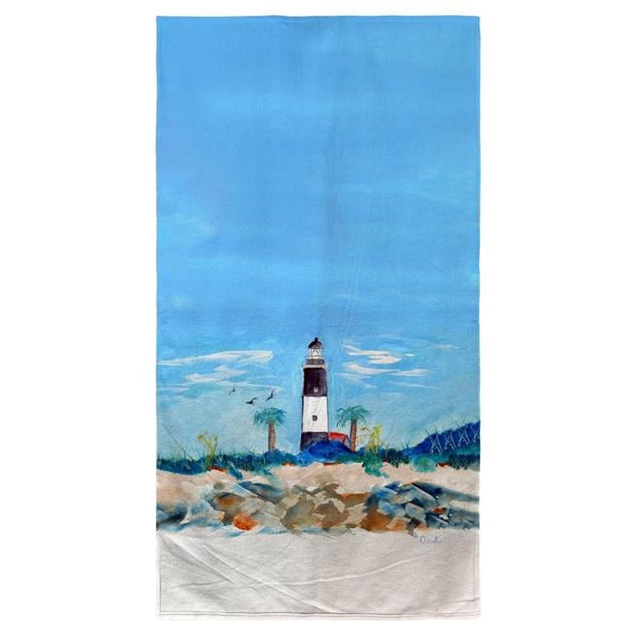 Picture of Betsydrake BT1121 30 x 50 in. Tybee Lighthouse, GA Beach Towel