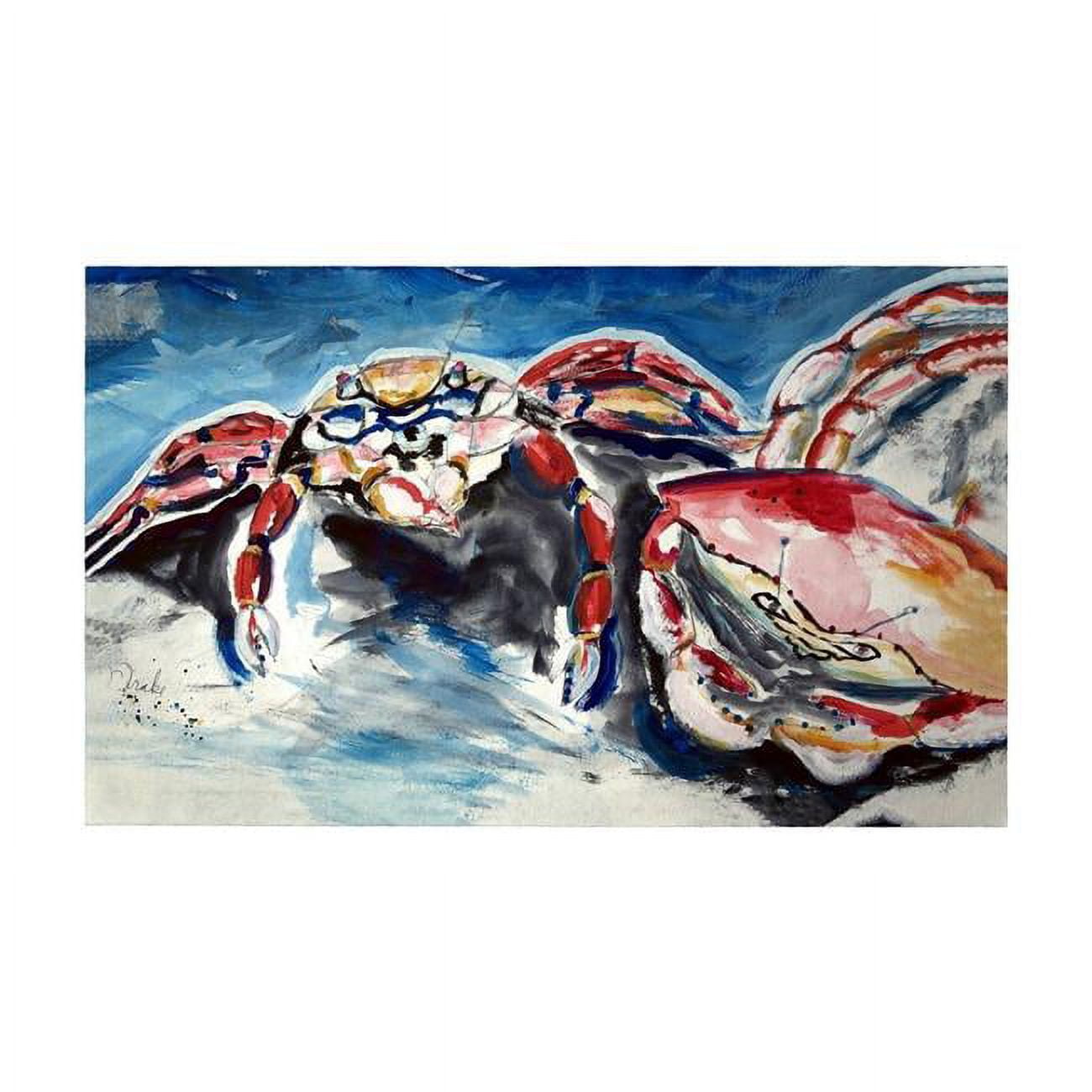 Picture of Betsydrake DM1196G 30 x 50 in. Two Red Crabs Door Mat - Large- Large