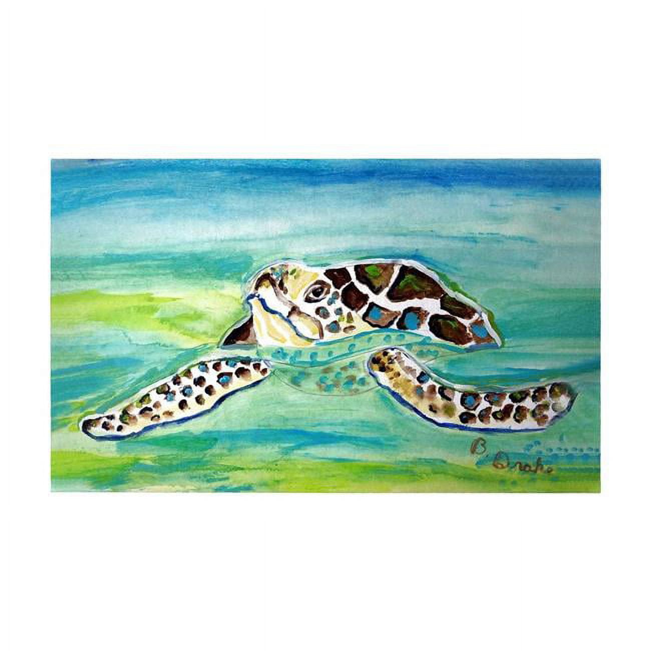 Picture of Betsydrake DM1197G 30 x 50 in. Sea Turtle Surfacing Door Mat - Large