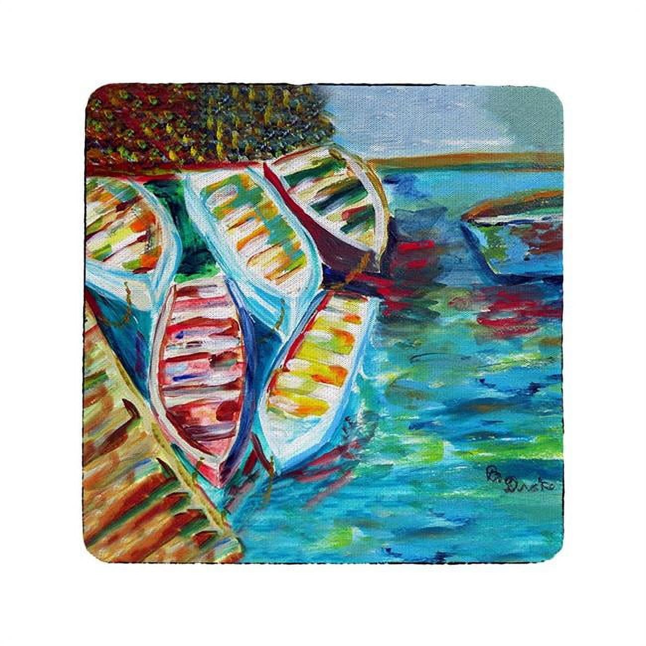 Picture of Betsy Drake CT1142 Six Rowboats Coaster - Set of 4