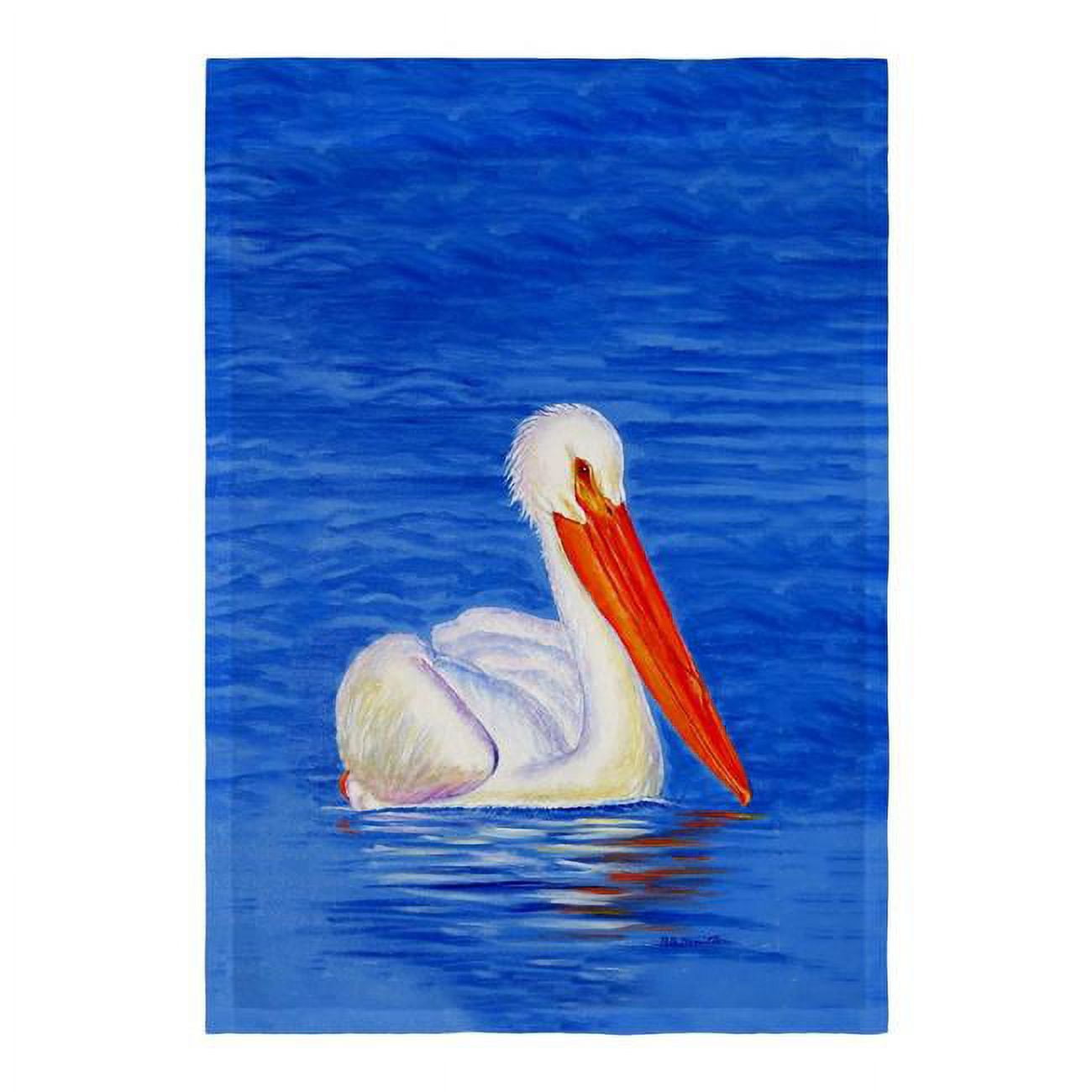 12.5 x 18 in. White Pelican Portrait Flag