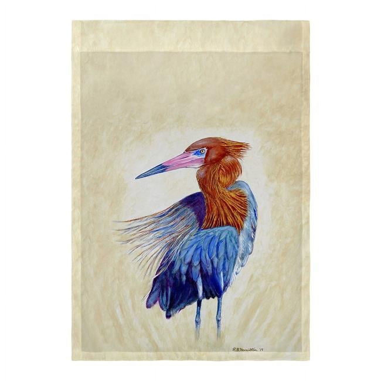 12.5 x 18 in. Reddish Egret Portrait Flag