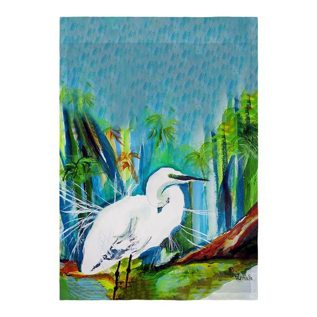 12.5 x 18 in. Acyrlic Egret Flag