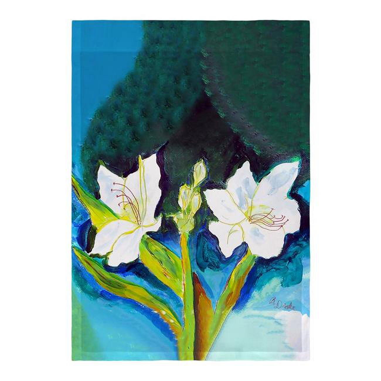 12.5 x 18 in. White Lilies Flag