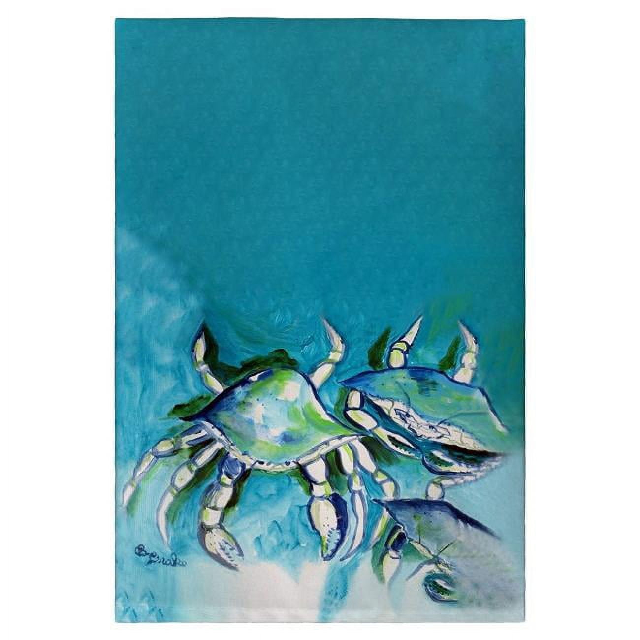 Picture of Betsy Drake GT1134 White Crabs Guest Towel