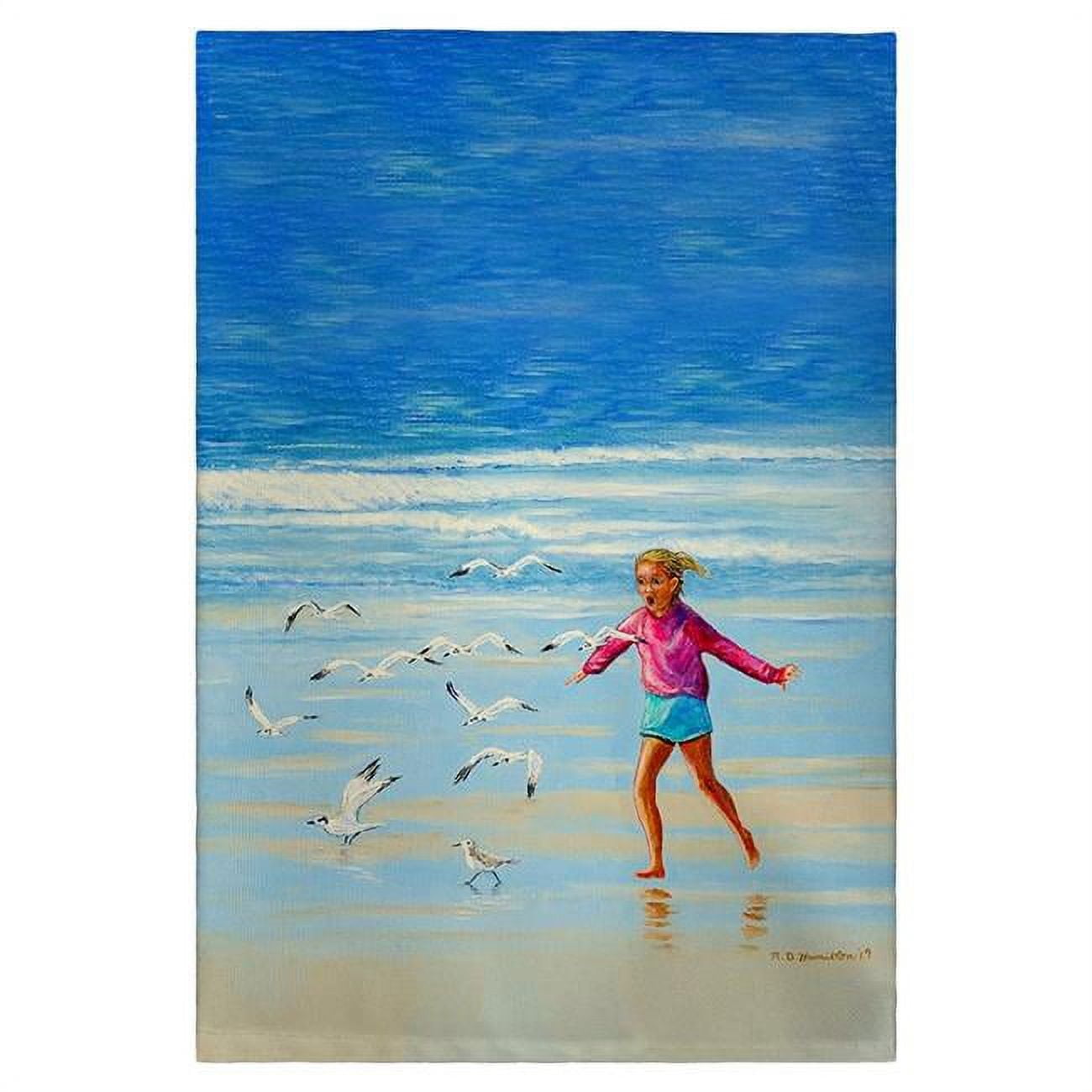 Picture of Betsy Drake GT1135 Chasing Gulls Guest Towel