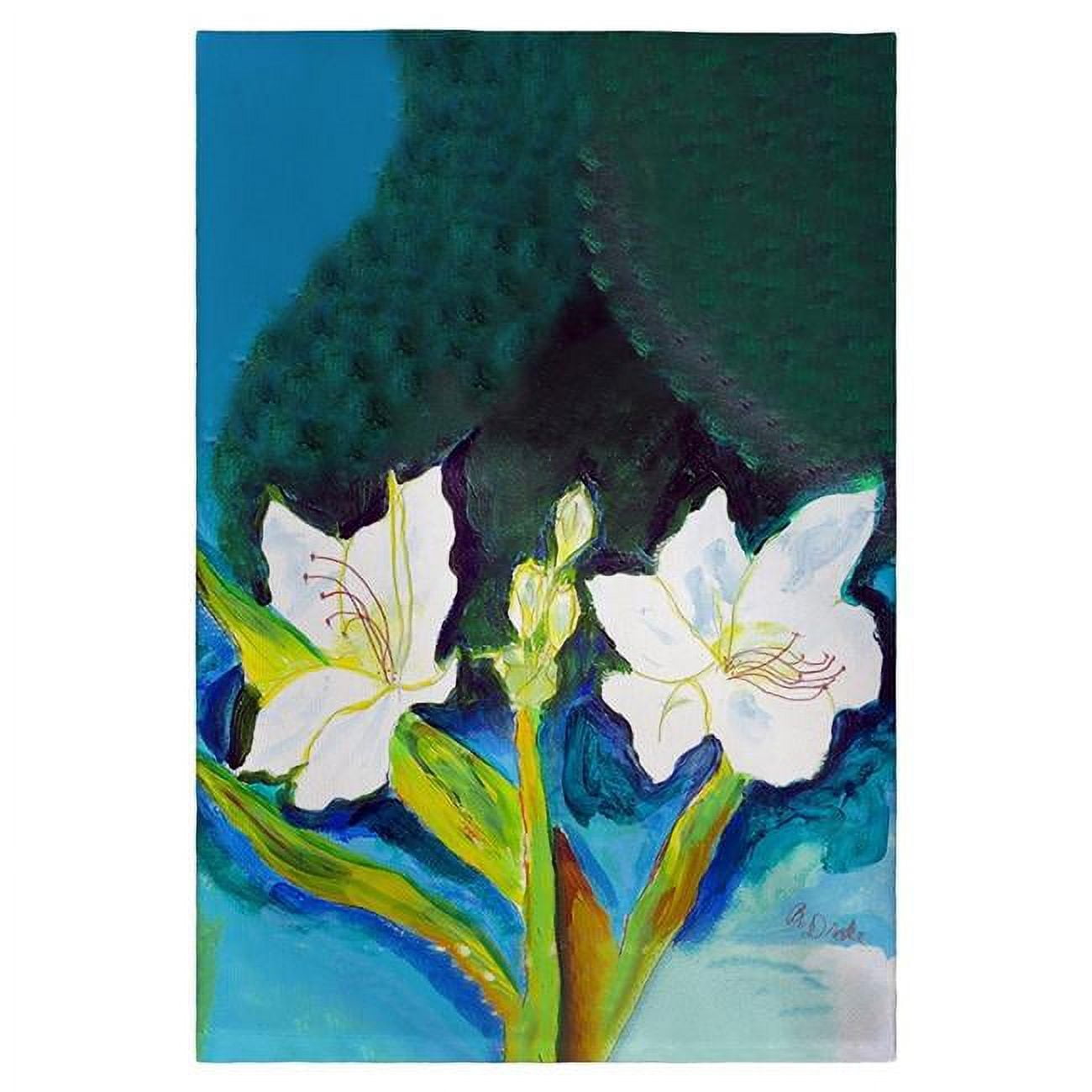 Picture of Betsy Drake GT1139 White Lilies Guest Towel