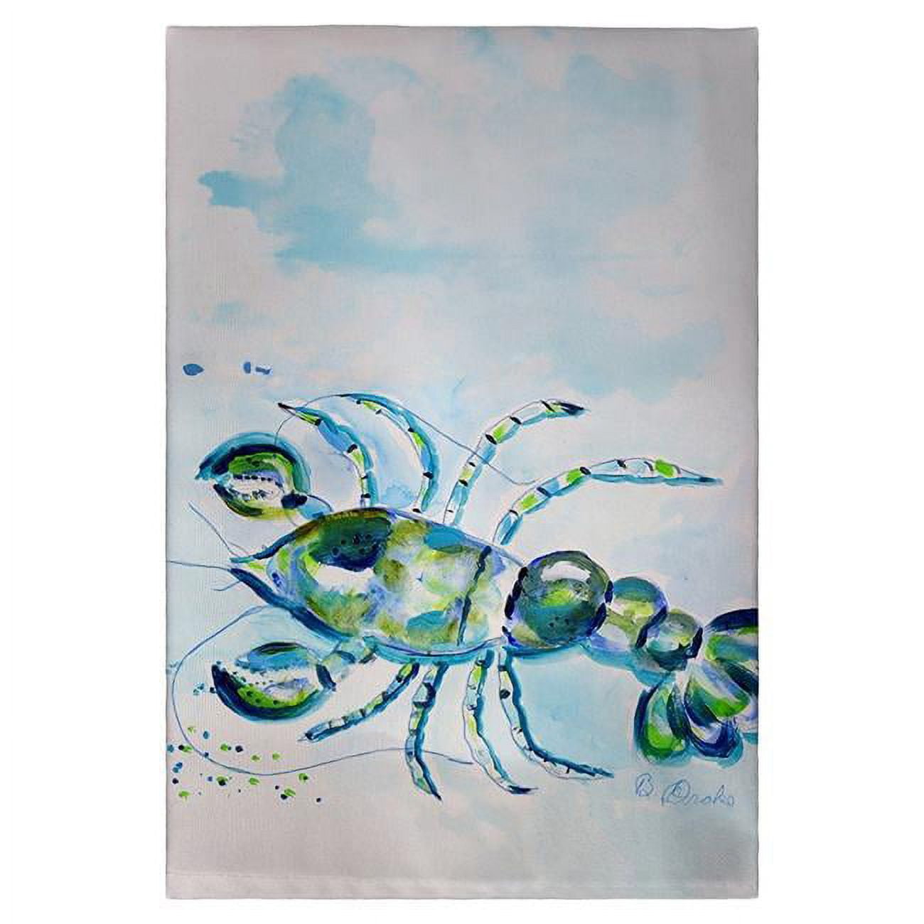 Picture of Betsy Drake GT1140 Blue Crayfish Guest Towel