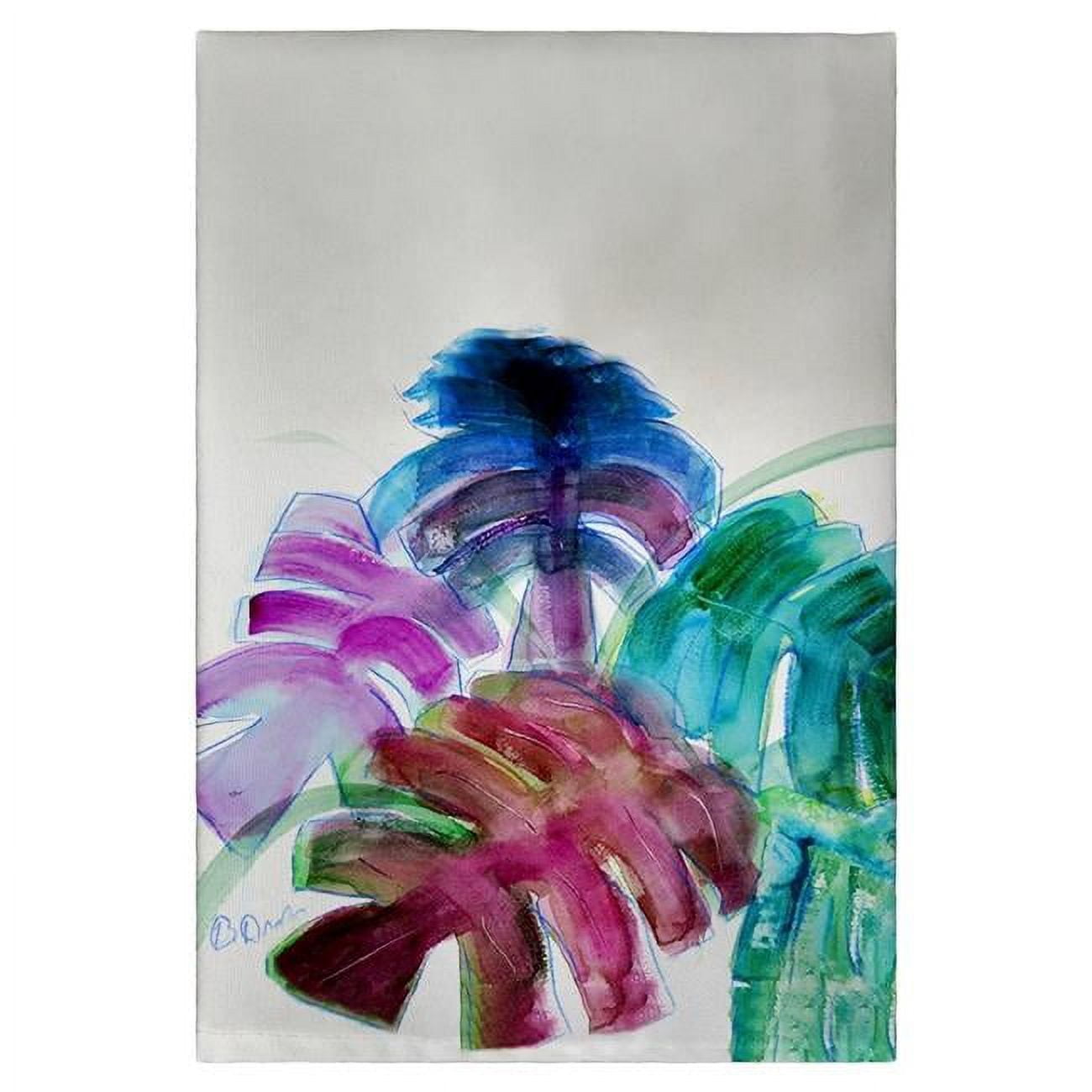 Betsy Drake GT1148 Monstera Leaves Guest Towel
