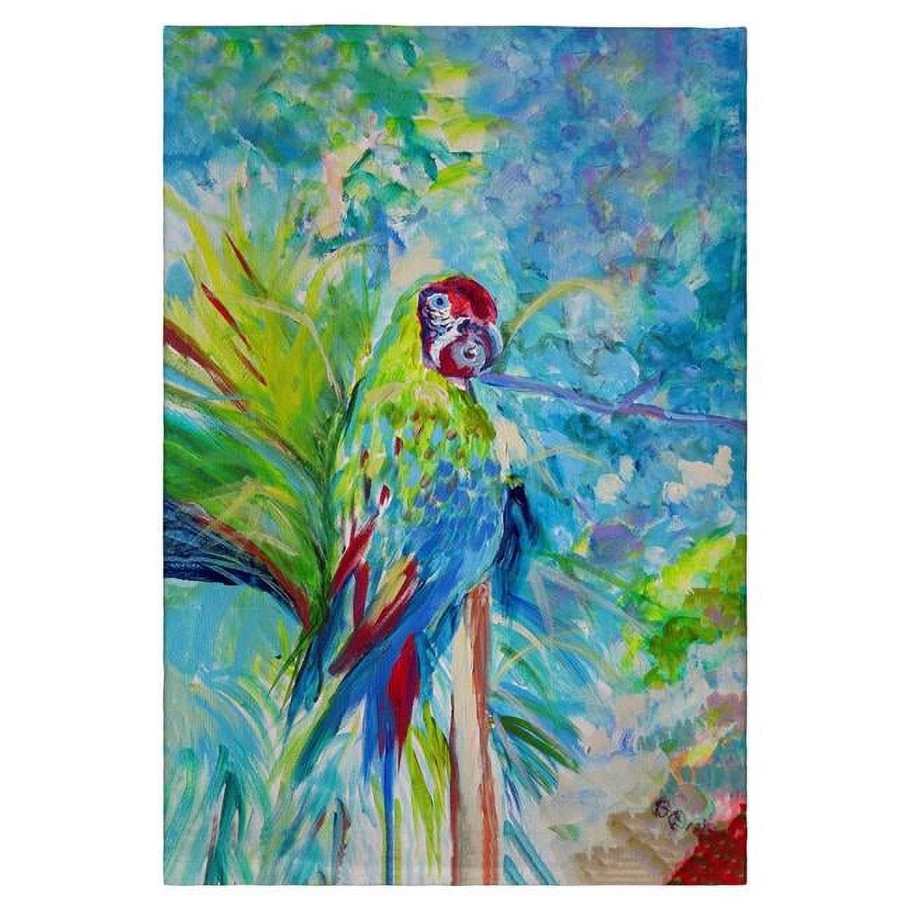 Picture of Betsy Drake GT1153 Green Parrot II Guest Towel