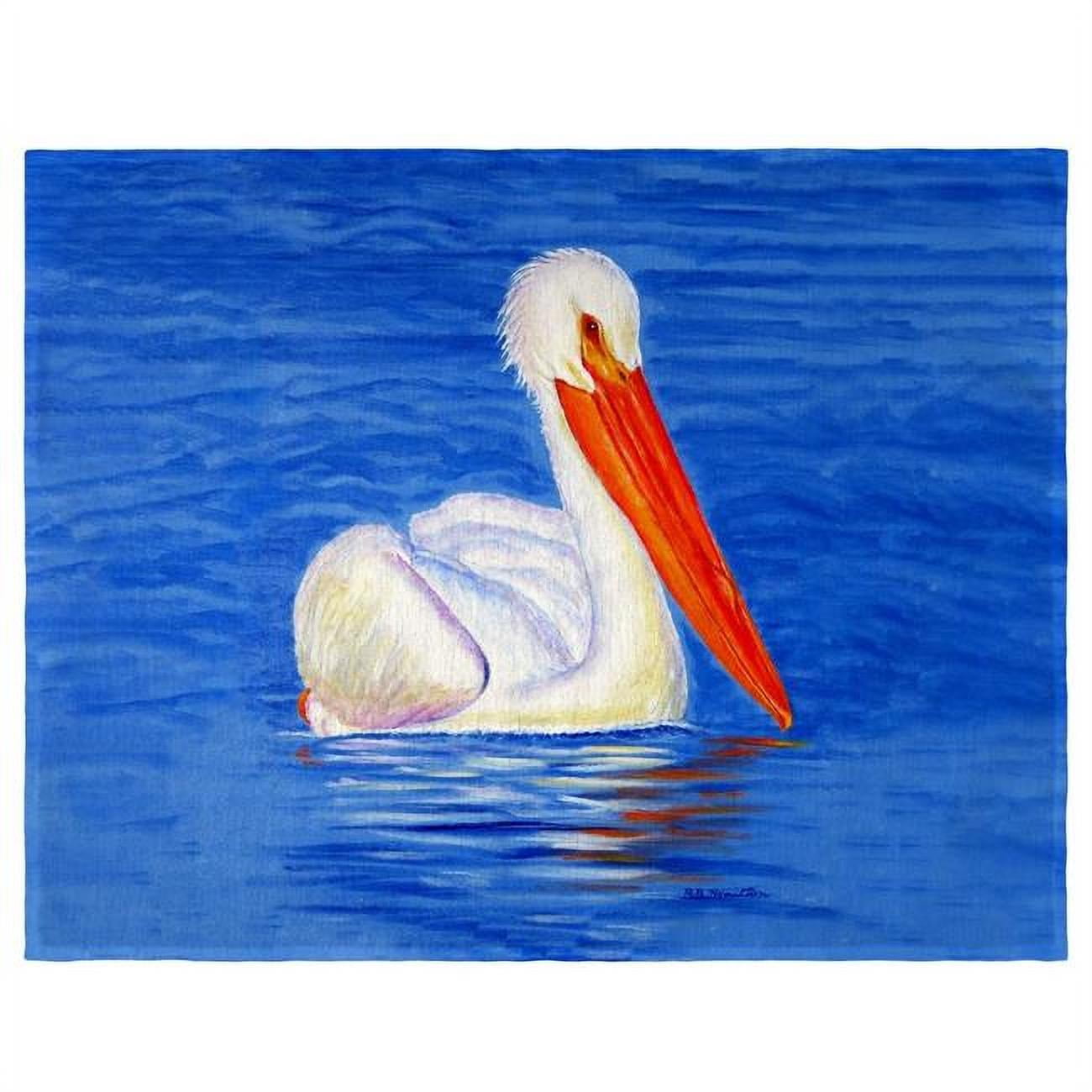 Picture of Betsy Drake PM1131 White Pelican Portrait Place Mat - Set of 4