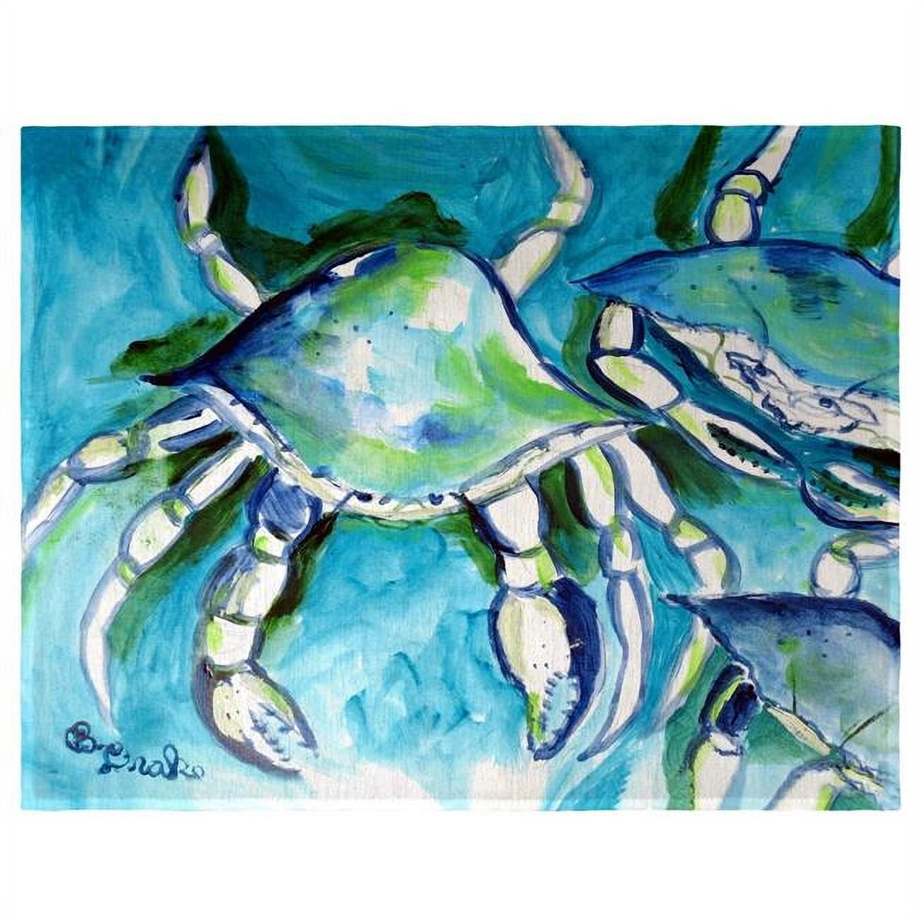 Picture of Betsy Drake PM1134 White Crabs Place Mat - Set of 4