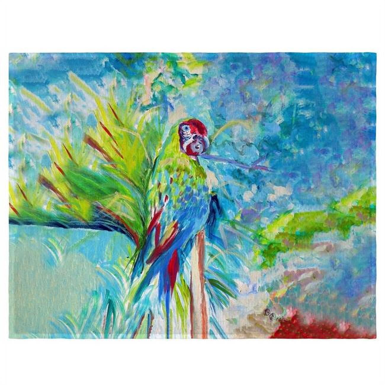 Picture of Betsy Drake PM1153 Green Parrot II Place Mat - Set of 4