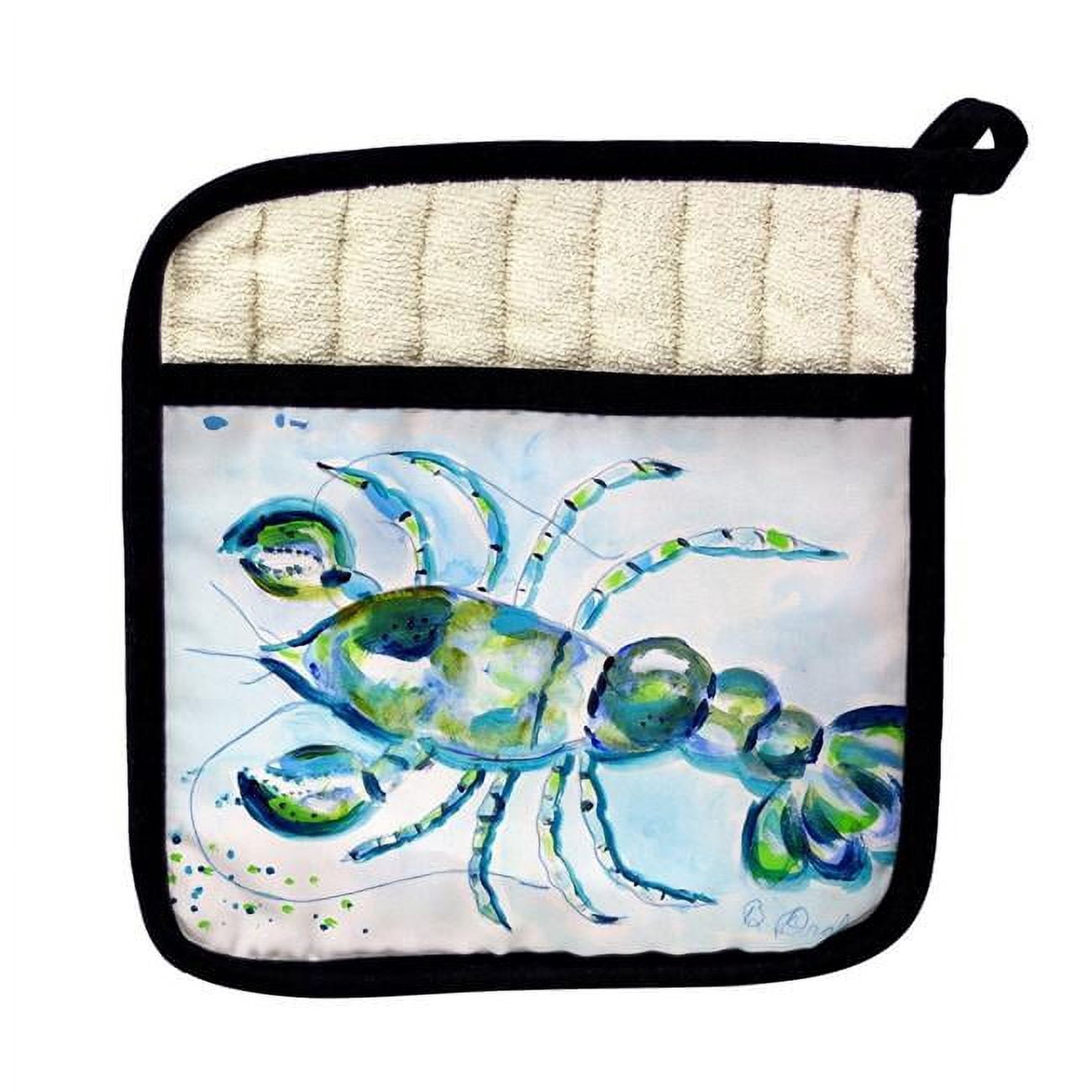 Picture of Betsy Drake PT1140 Blue Crayfish Pot Holder