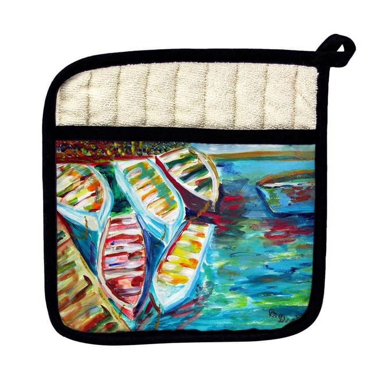 Picture of Betsy Drake PT1142 Six Rowboats Pot Holder