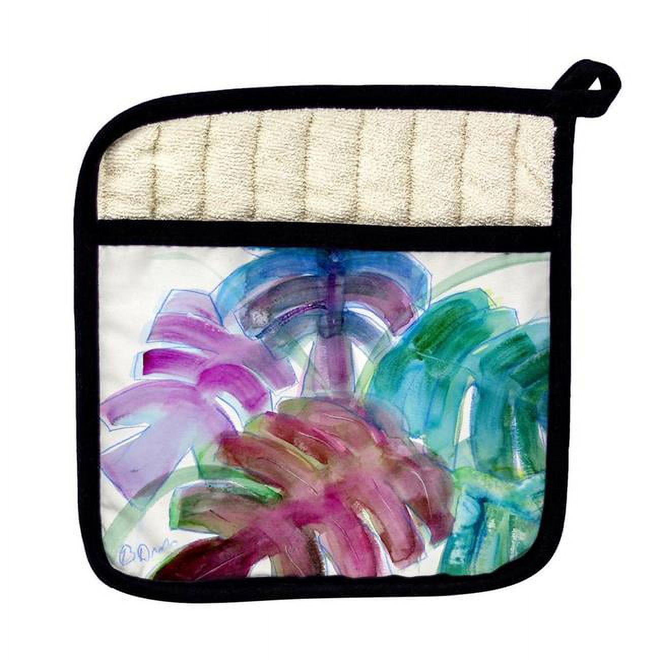 Picture of Betsy Drake PT1148 Monstera Leaves Pot Holder