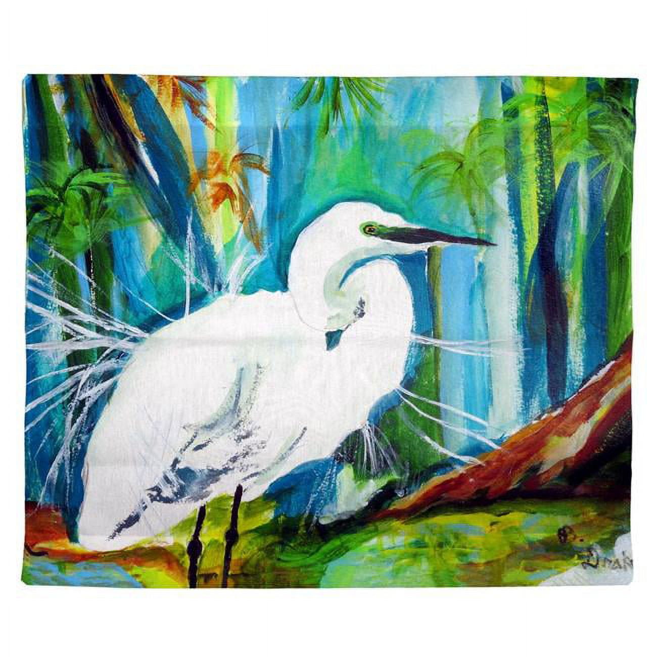 24 x 30 in. Acyrlic Egret Outdoor Wall Hanging