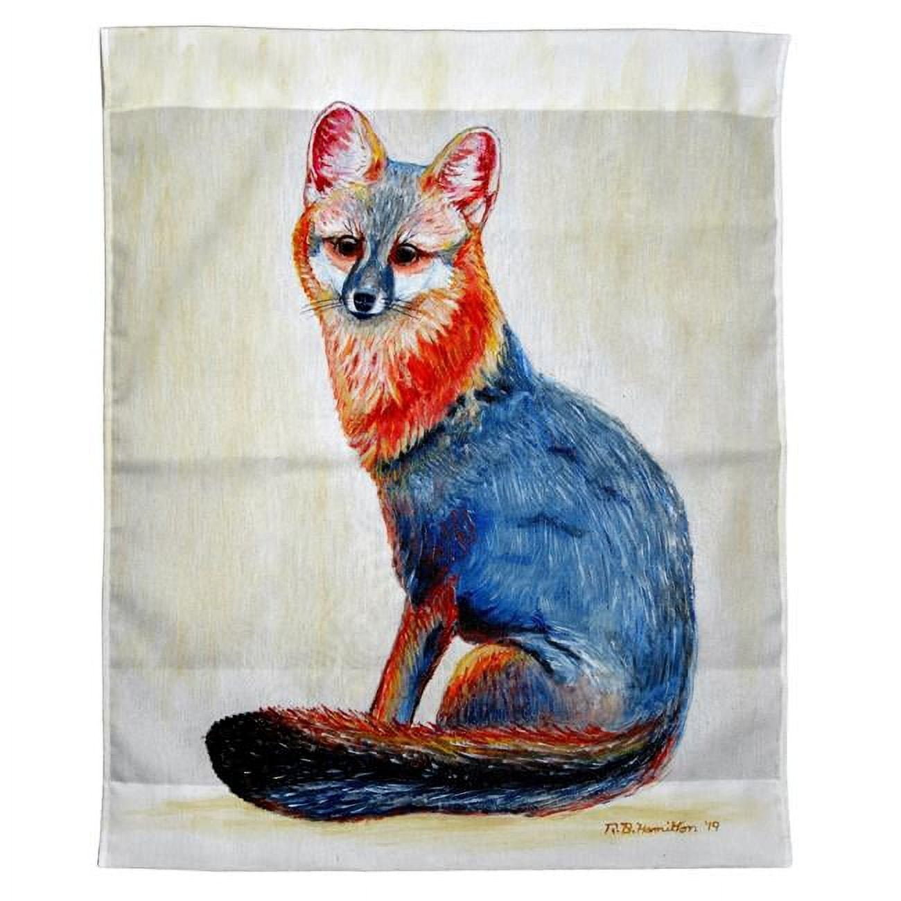 24 x 30 in. Gray Fox Outdoor Wall Hanging