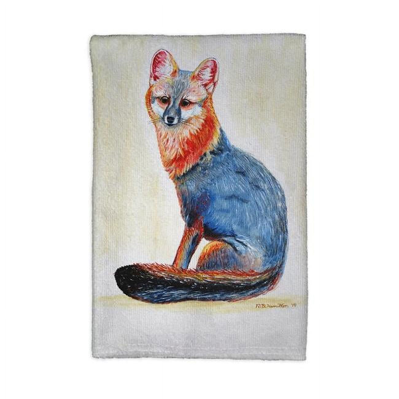 Picture of Betsy Drake KT1149 Gray Fox Kitchen Towel