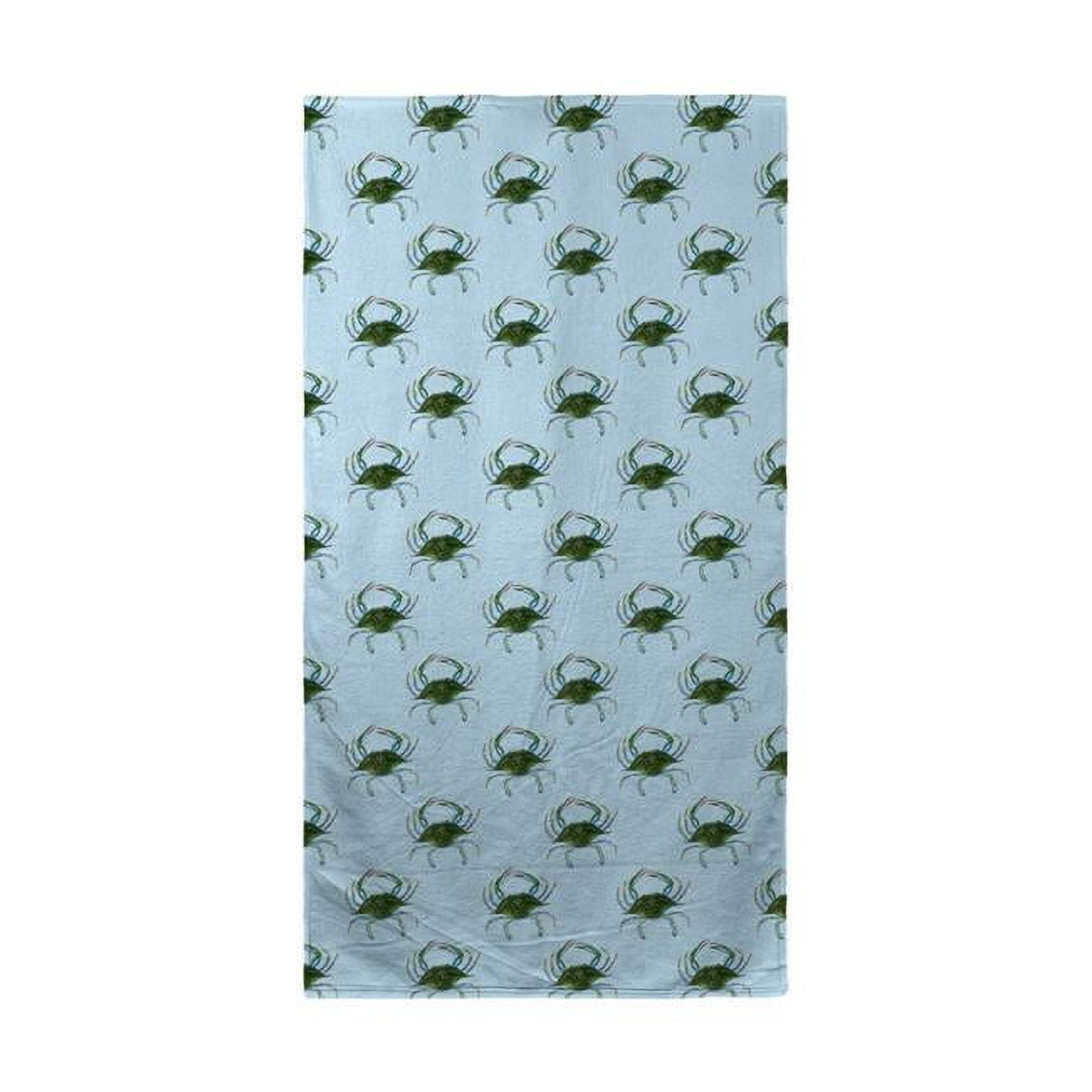 Female Blue Crab Border Beach Towel