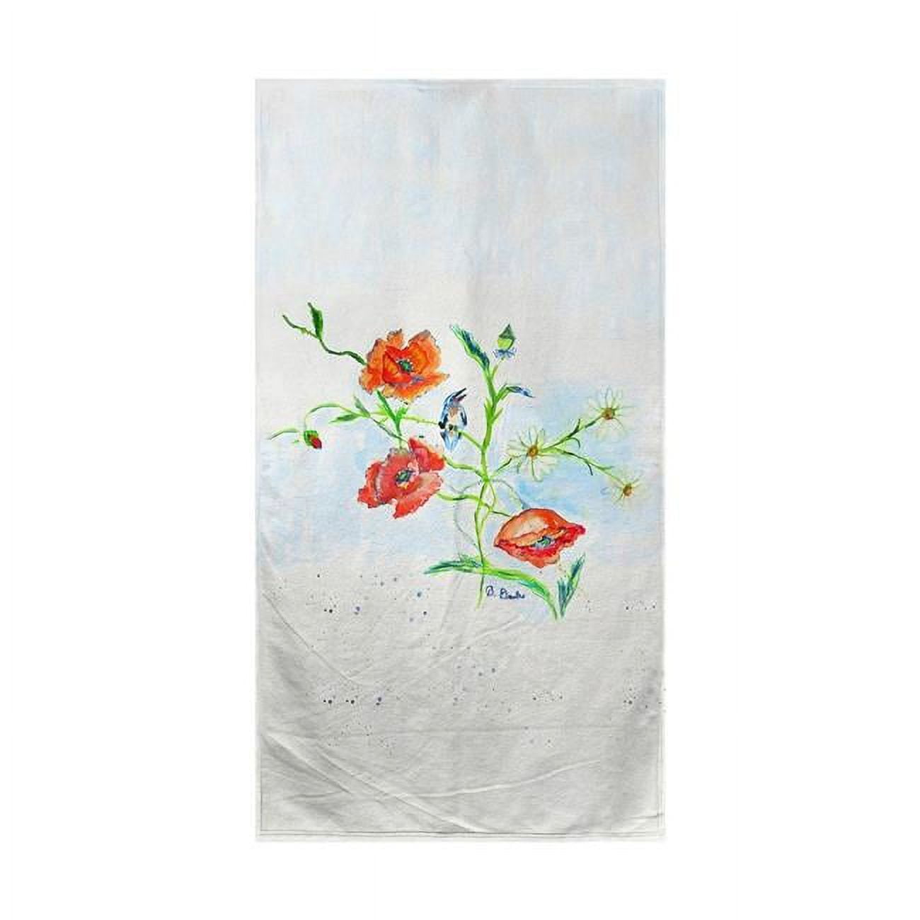 Picture of Betsy Drake BT1051 Poppies & Daisies Beach Towel
