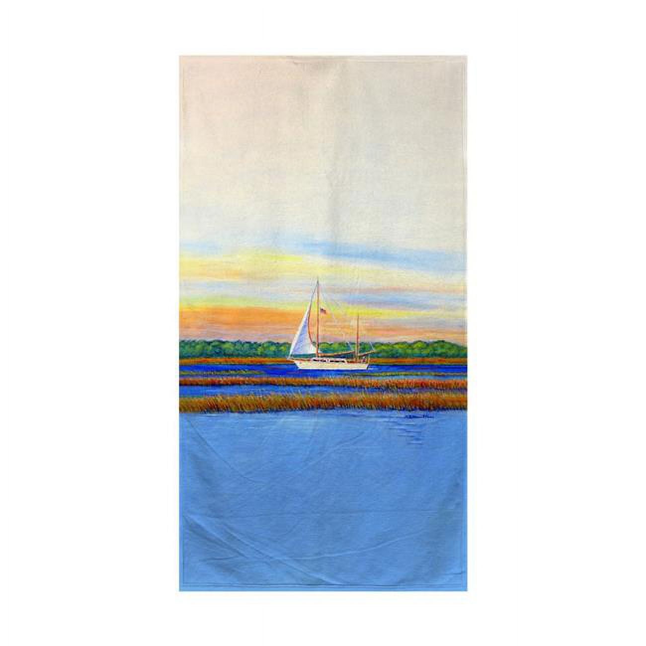 Marsh Sailing Beach Towel