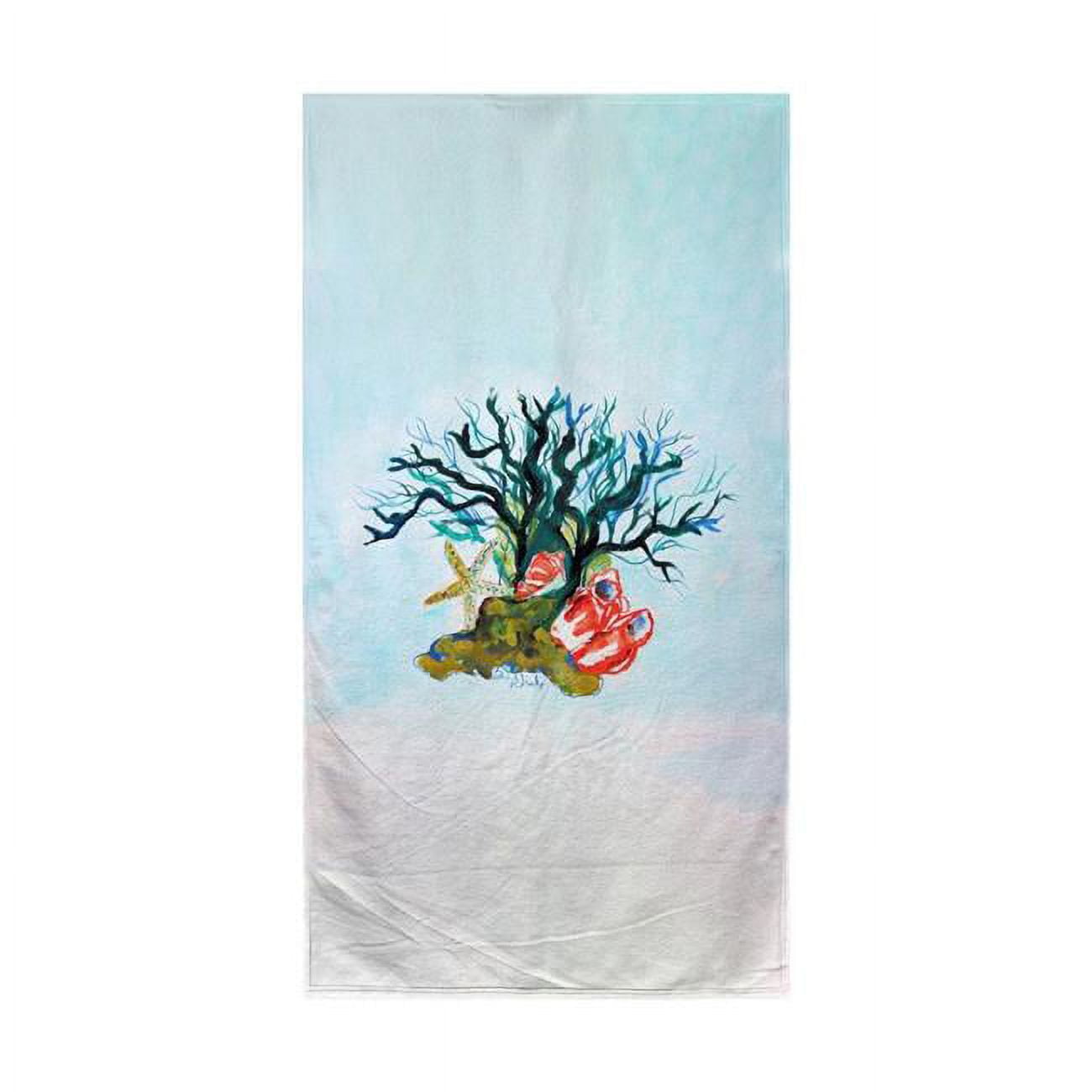 Starfish Coral Shells Beach Towel