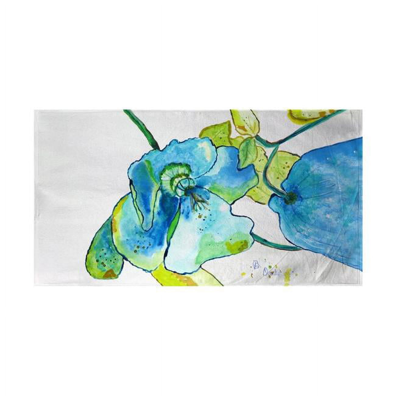 Blue Hibiscus Beach Towel