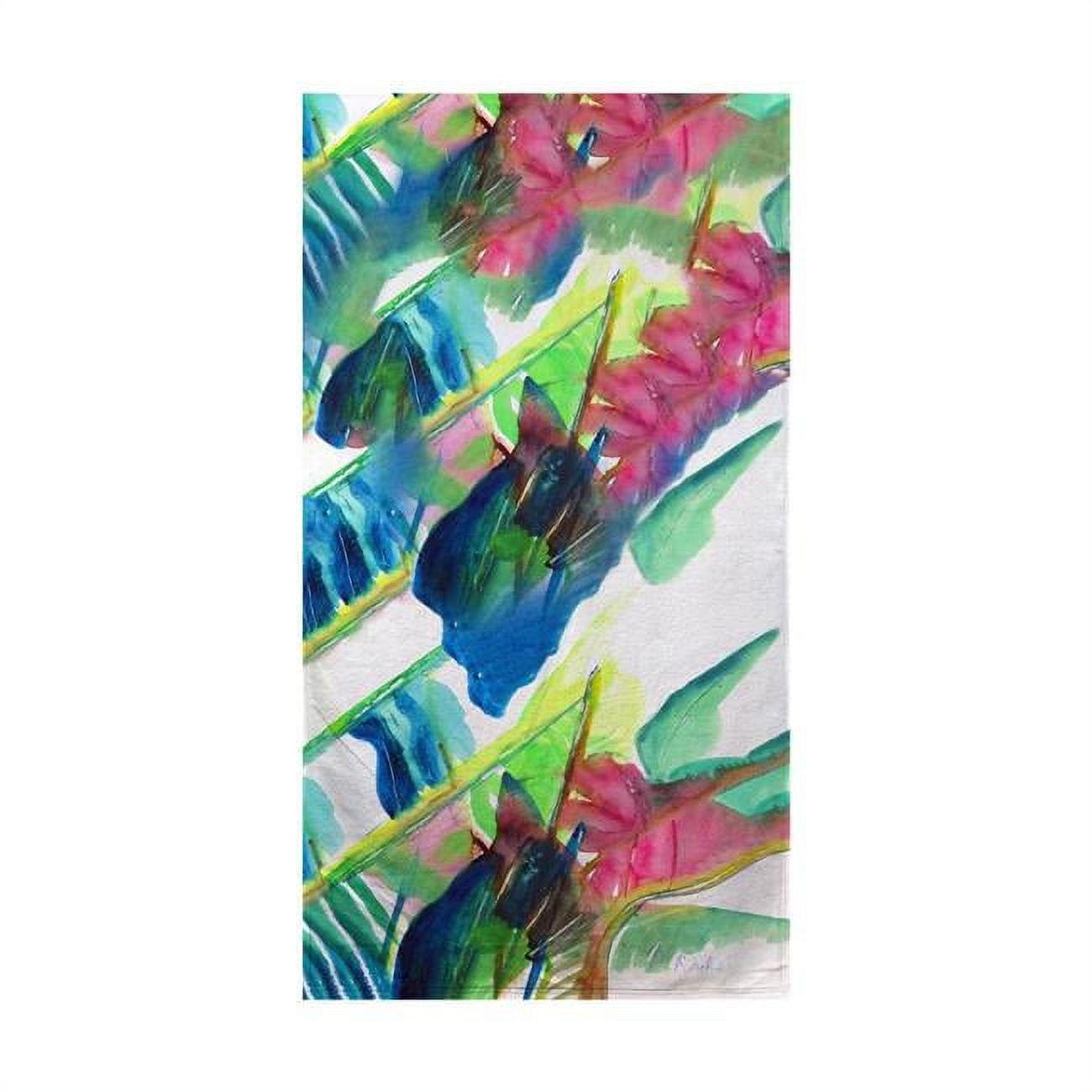 BT1123 Pink Palms Beach Towel