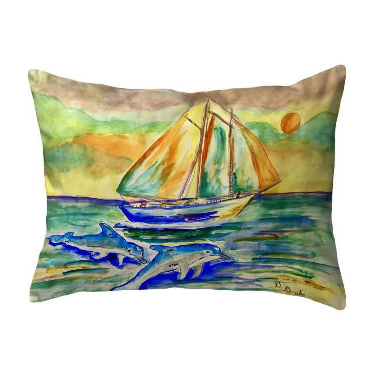11 x 14 in. Sunset Sailing Noncorded Pillow - Small