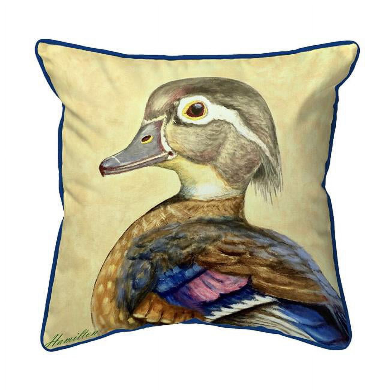 Picture of Betsy Drake HJ1201 18 x 18 in. Mrs. Wood Duck Indoor & Outdoor Pillow - Large