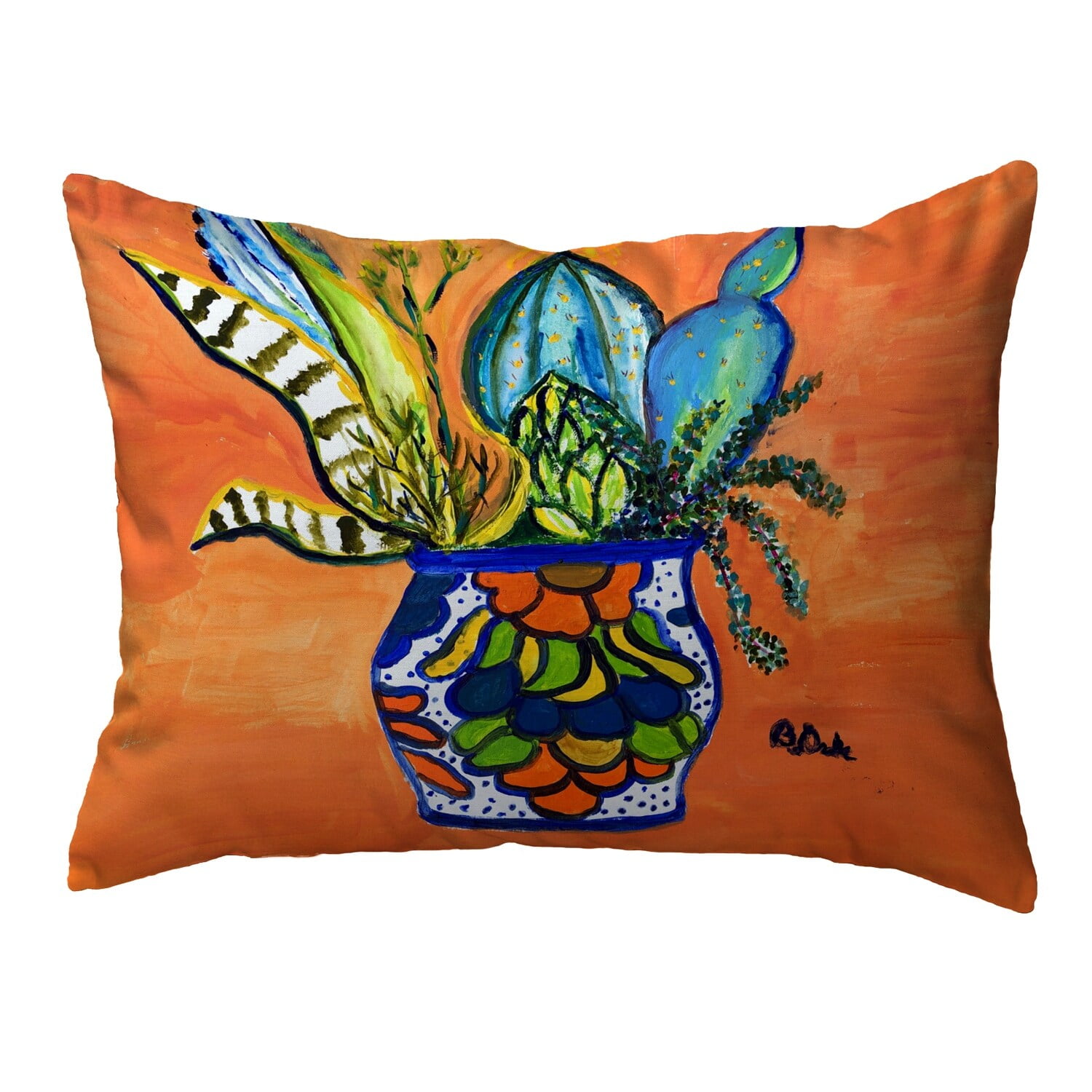 Picture of Betsy Drake HJ1210 18 x 18 in. Sulphur Butterfly & Clover Indoor & Outdoor Pillow - Large