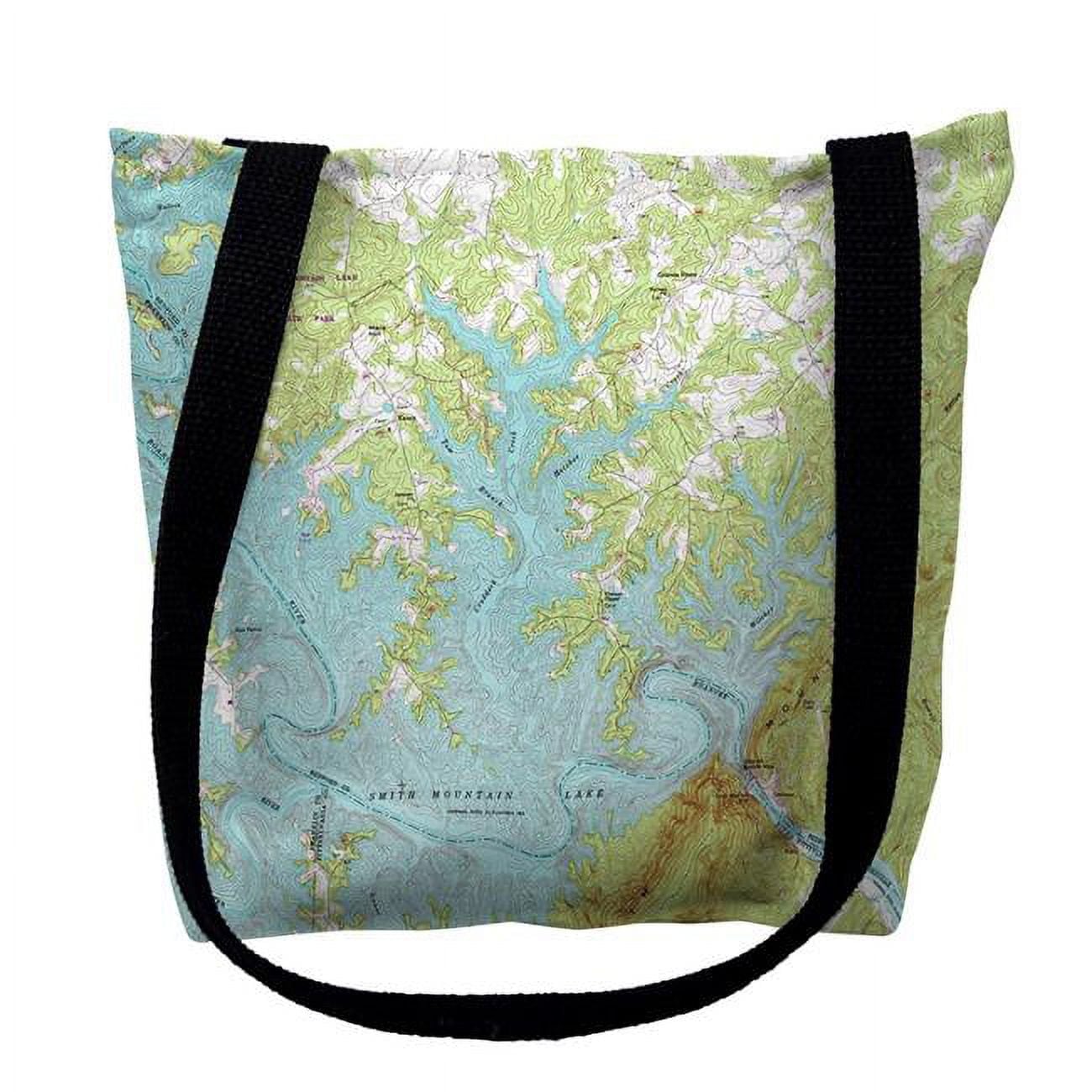 16 x 16 in. Smith Mountain Lake, VA III Nautical Map Medium Tote Bag