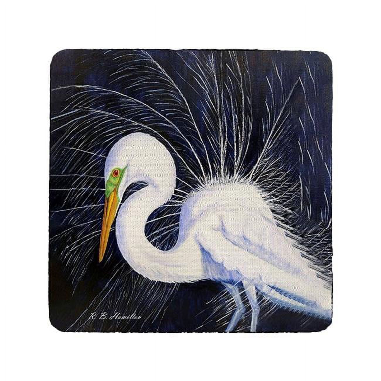 Picture of Betsydrake CT1155 Breeding Egret Coaster - Set of 4