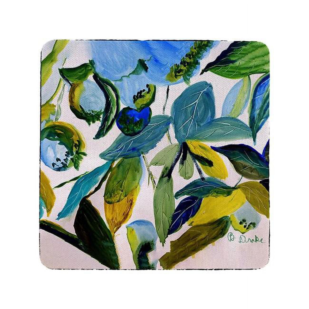 Picture of Betsydrake CT1158 Betsys Blueberries Coaster - Set of 4