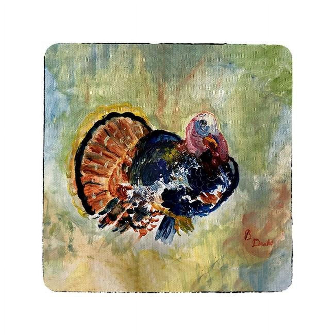 Picture of Betsydrake CT1165 Colorful Turkey Coaster - Set of 4