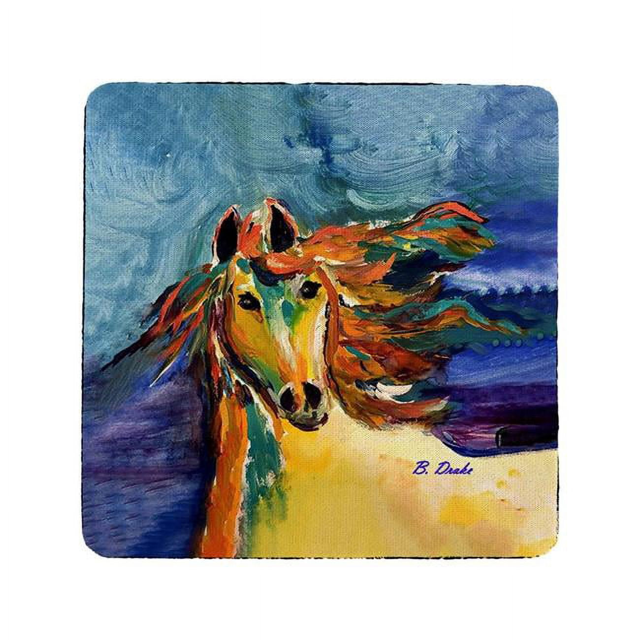 Picture of Betsydrake CT1173 Colorful Horse Coaster - Set of 4