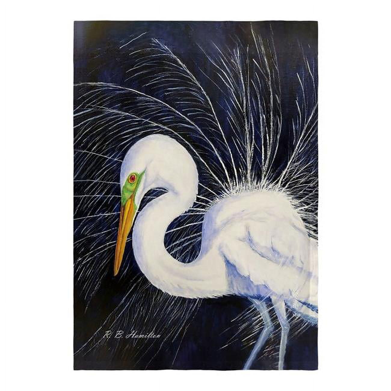 12.5 x 18 in. Breeding Egret Flag