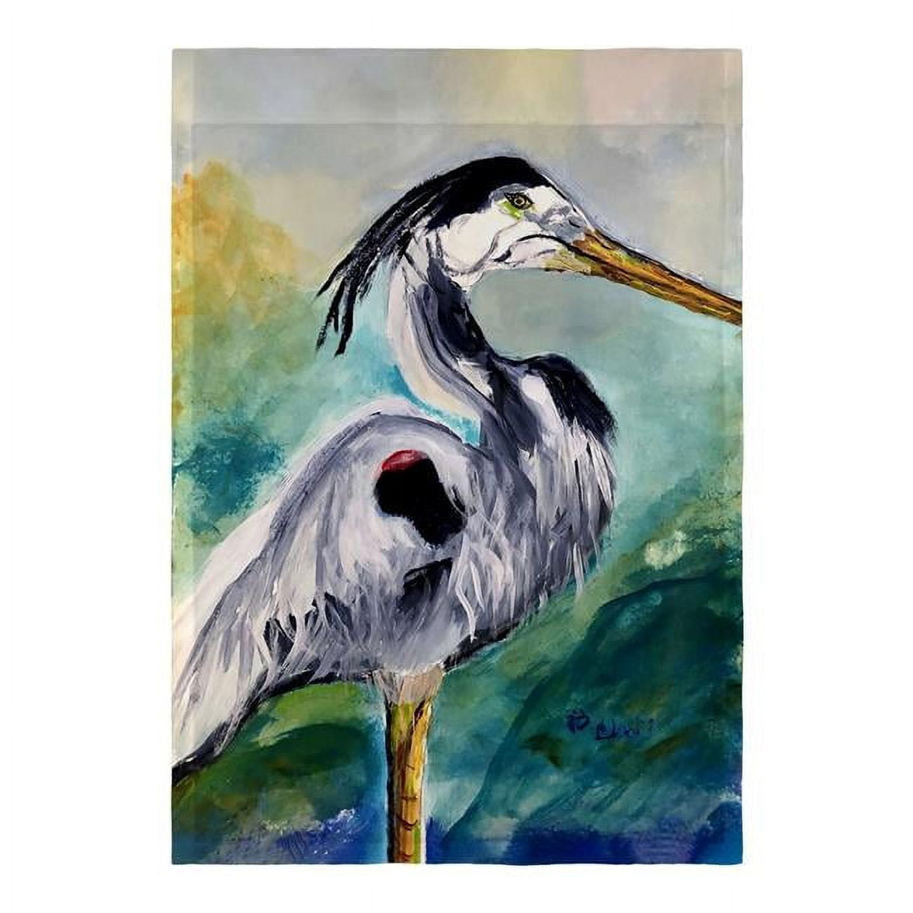 12.5 x 18 in. Betsys Blue Heron Flag