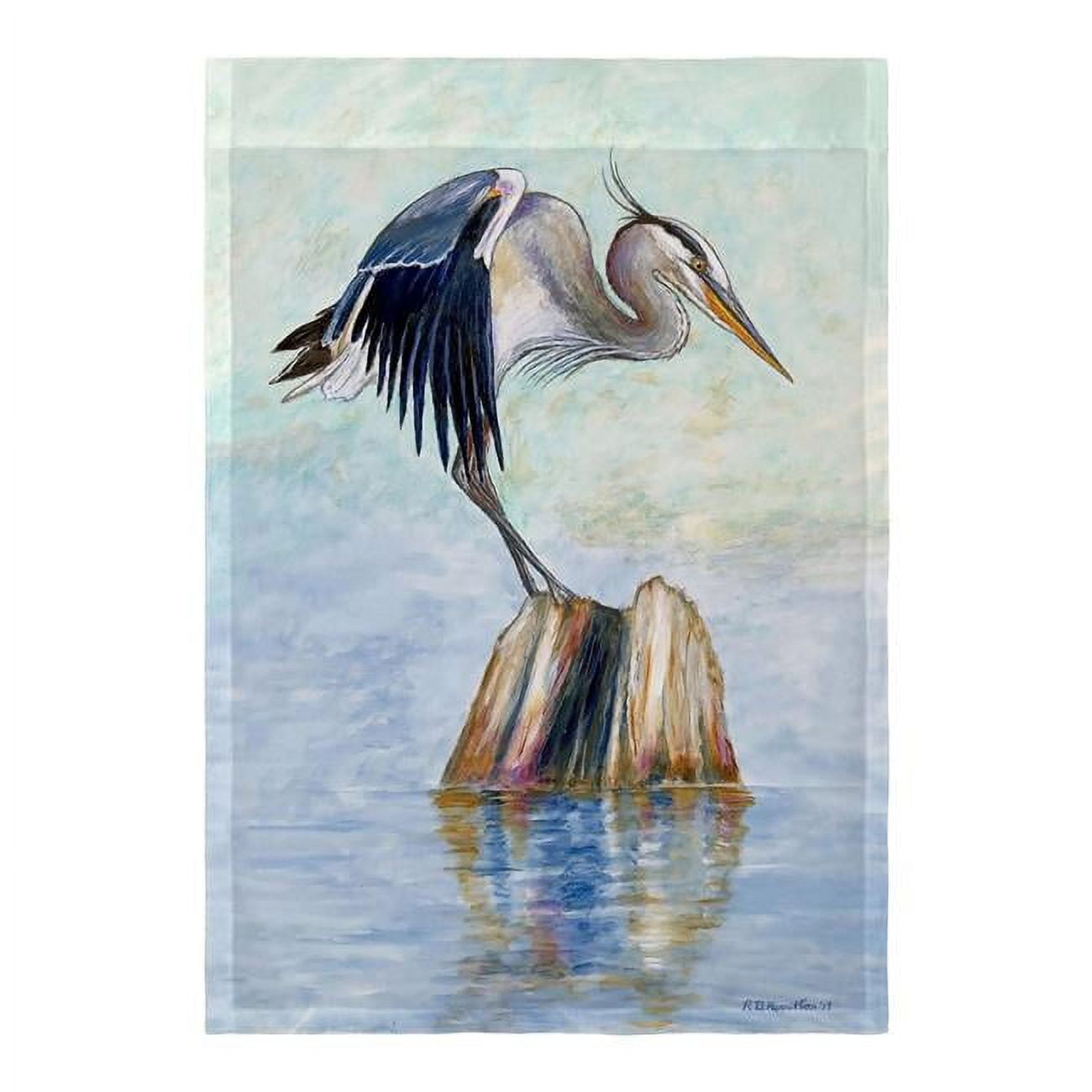 12.5 x 18 in. Balancing Heron Flag