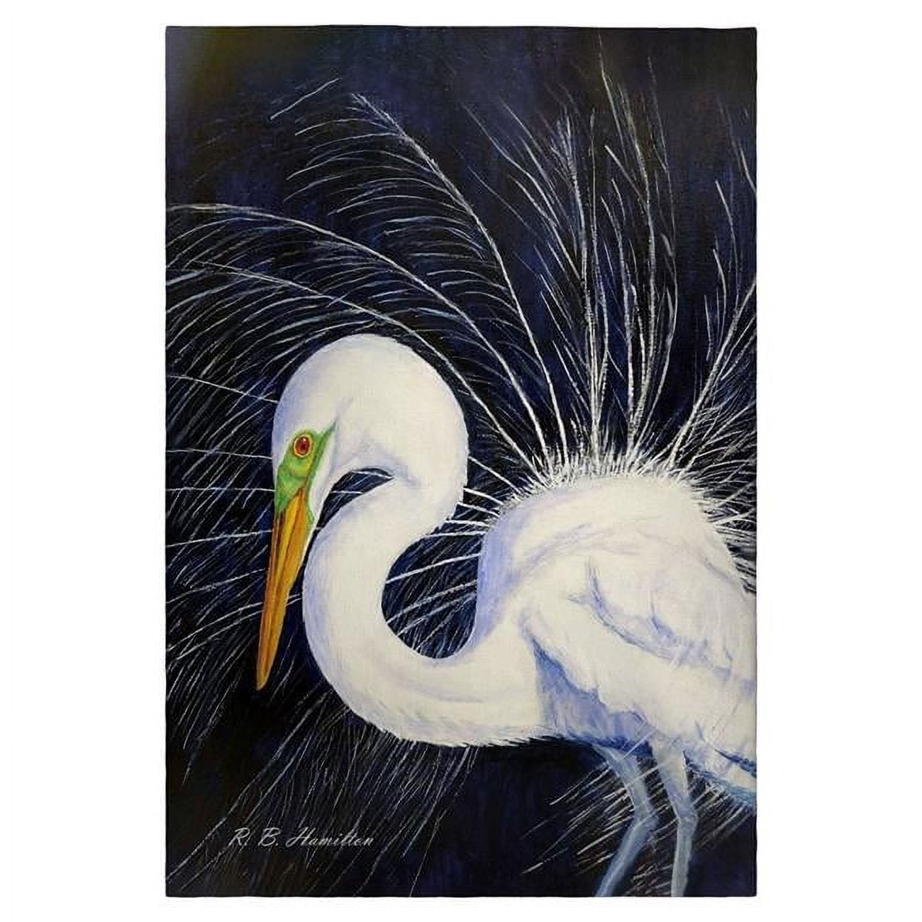 Picture of Betsydrake GT1155 20 x 20 in. Breeding Egret Guest Towel