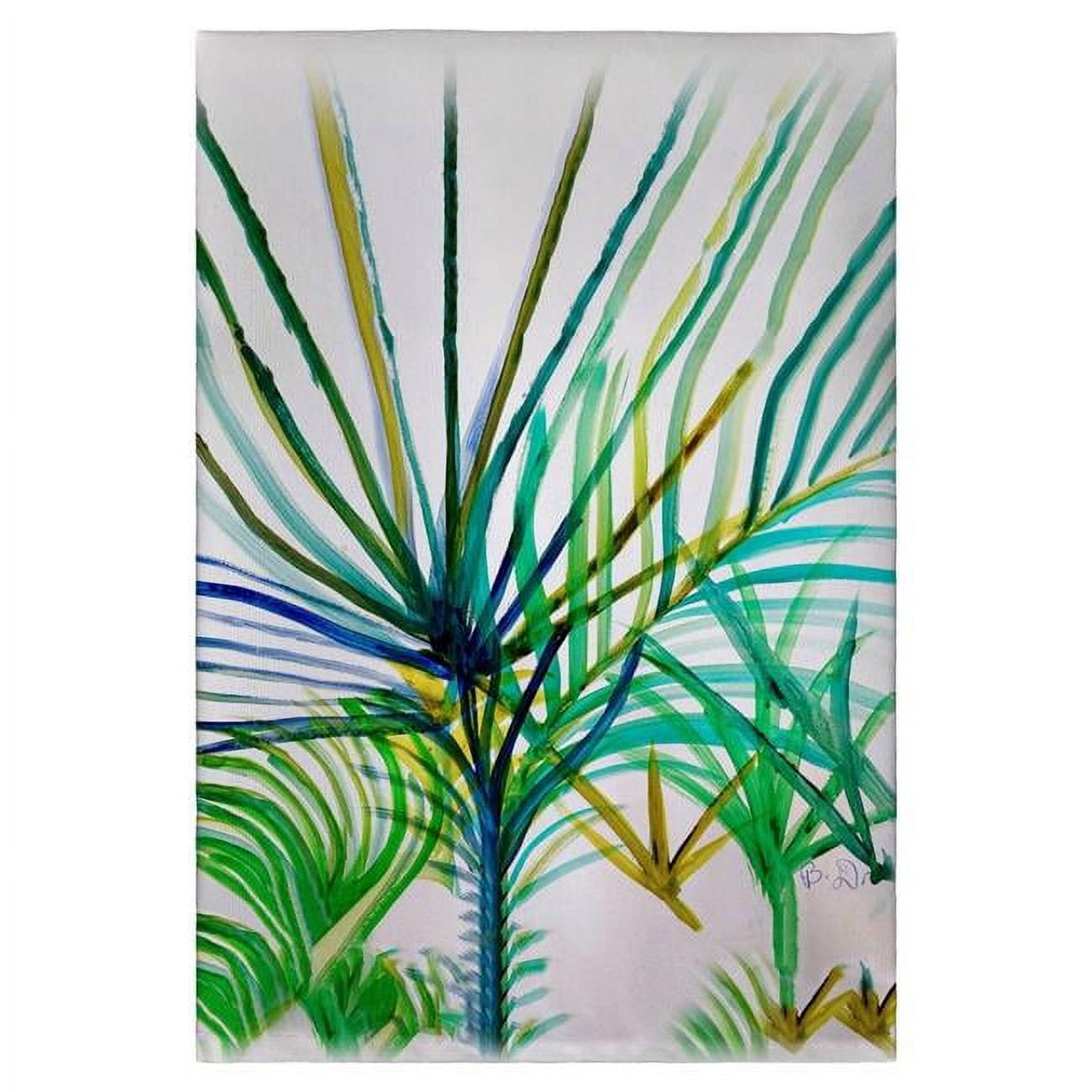 Picture of Betsydrake GT1157 20 x 20 in. Teal Palms Guest Towel