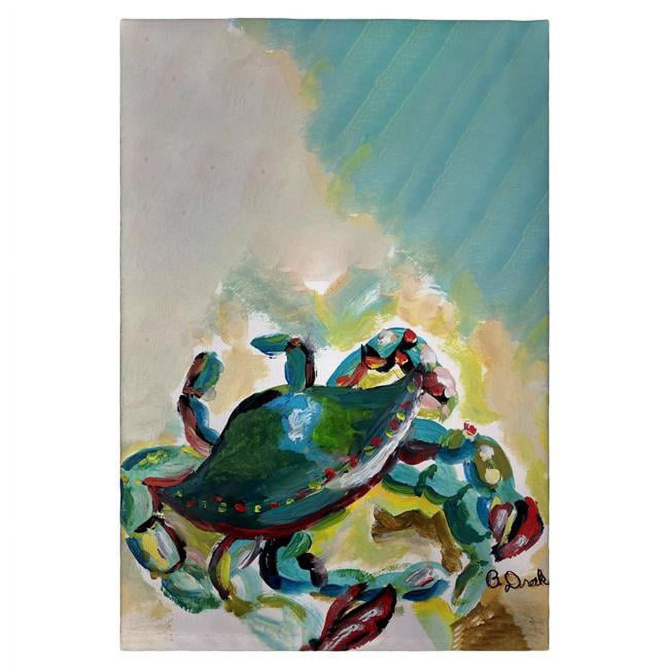 Picture of Betsydrake GT1166 20 x 20 in. Colorful Crab Guest Towel