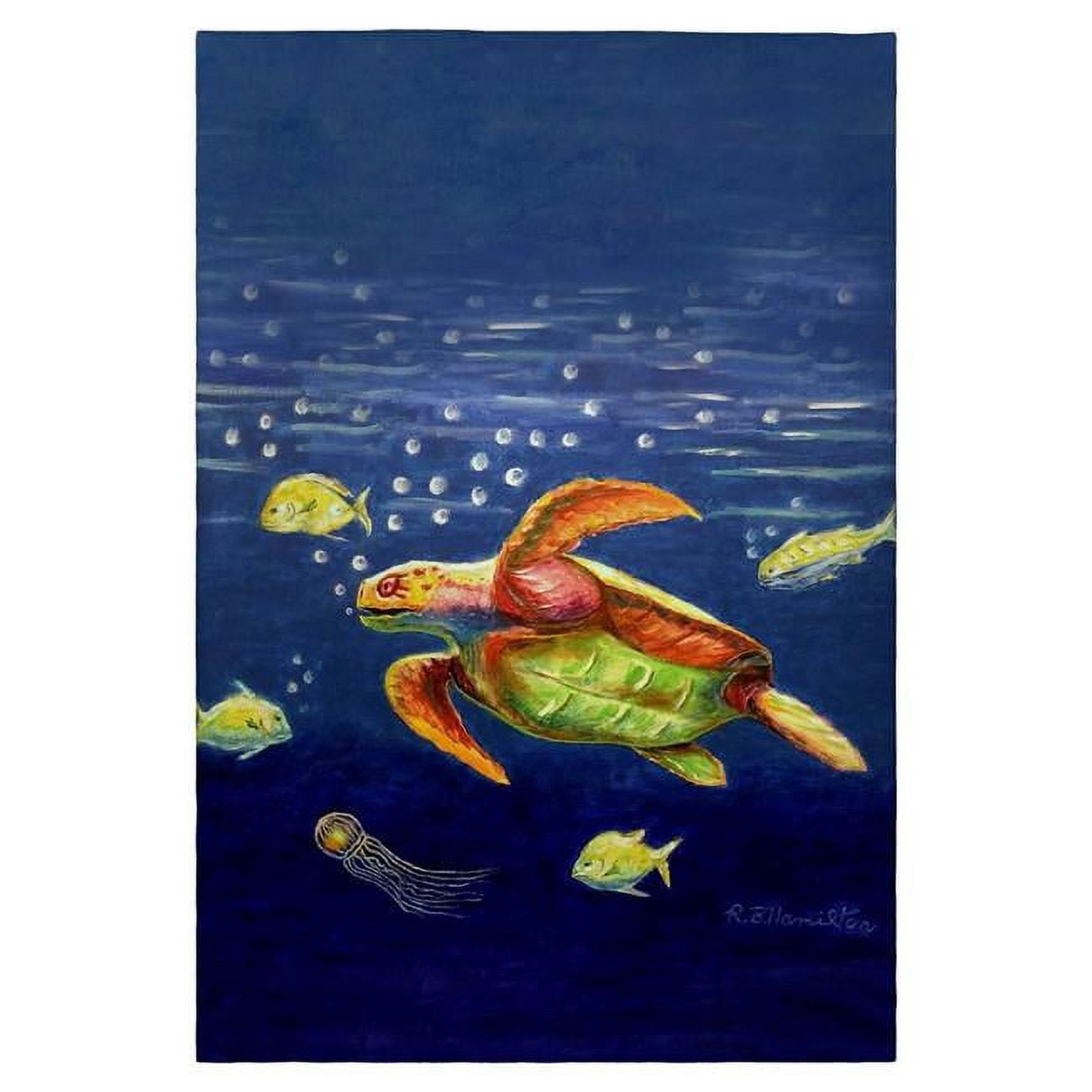 Picture of Betsydrake GT1168 20 x 20 in. Dicks Sea Turtle Guest Towel