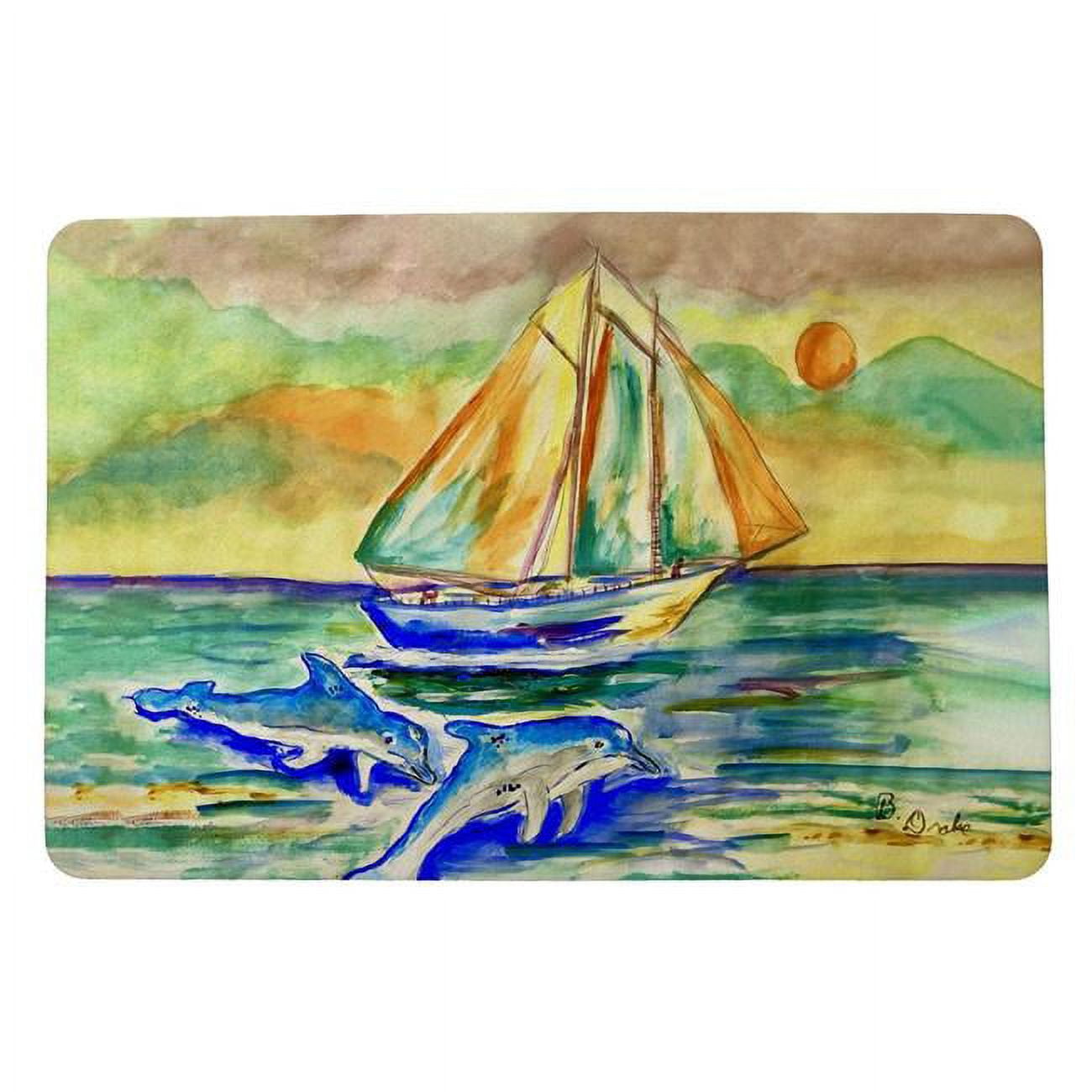 Picture of Betsydrake DM1209 18 x 26 in. Sunset Sailing Door Mat