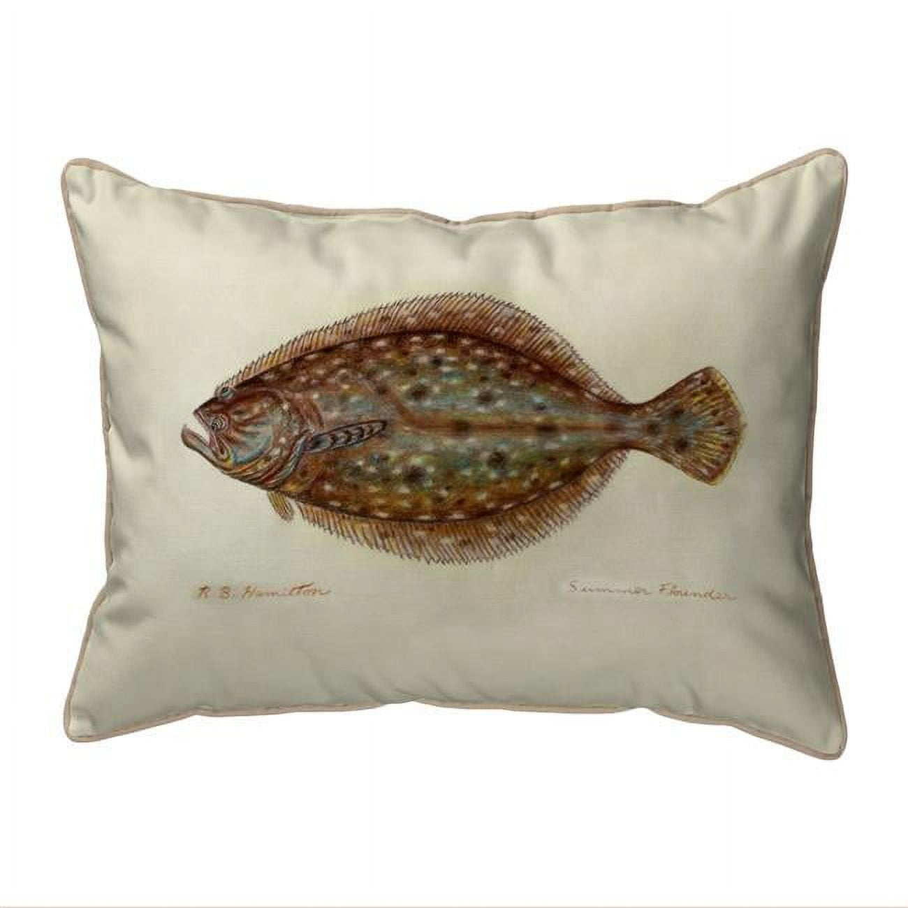 20 x 24 in. Flounder Zippered Indoor & Outdoor Pillow, Extra Large
