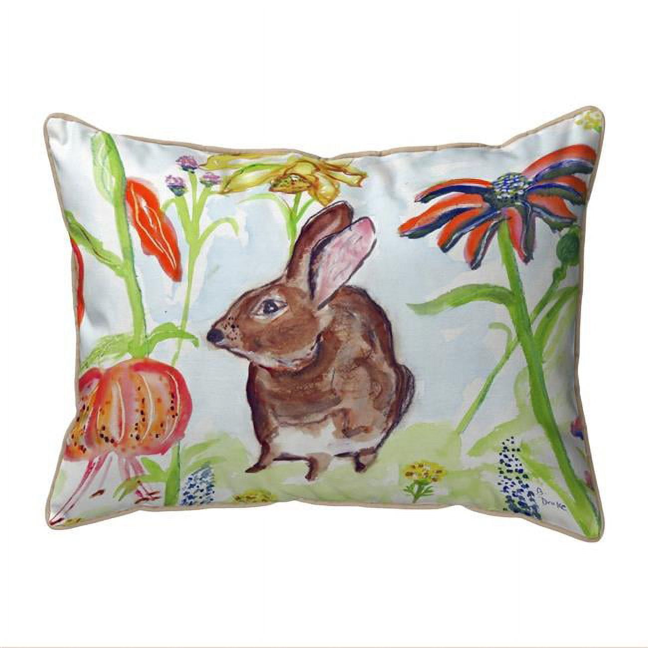 16 x 20 in. Brown Rabbit Left Indoor & Outdoor Pillow, Large