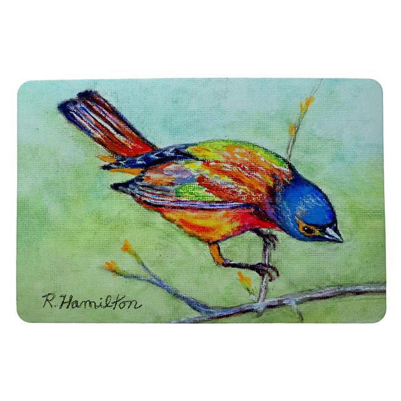 Painted Bunting Door Mat 18 x 26 in.