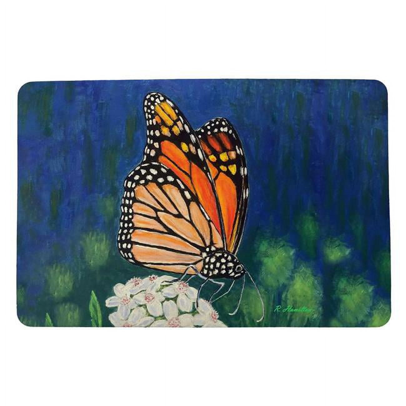 18 x 26 in. Monarch & Flower Door Mat