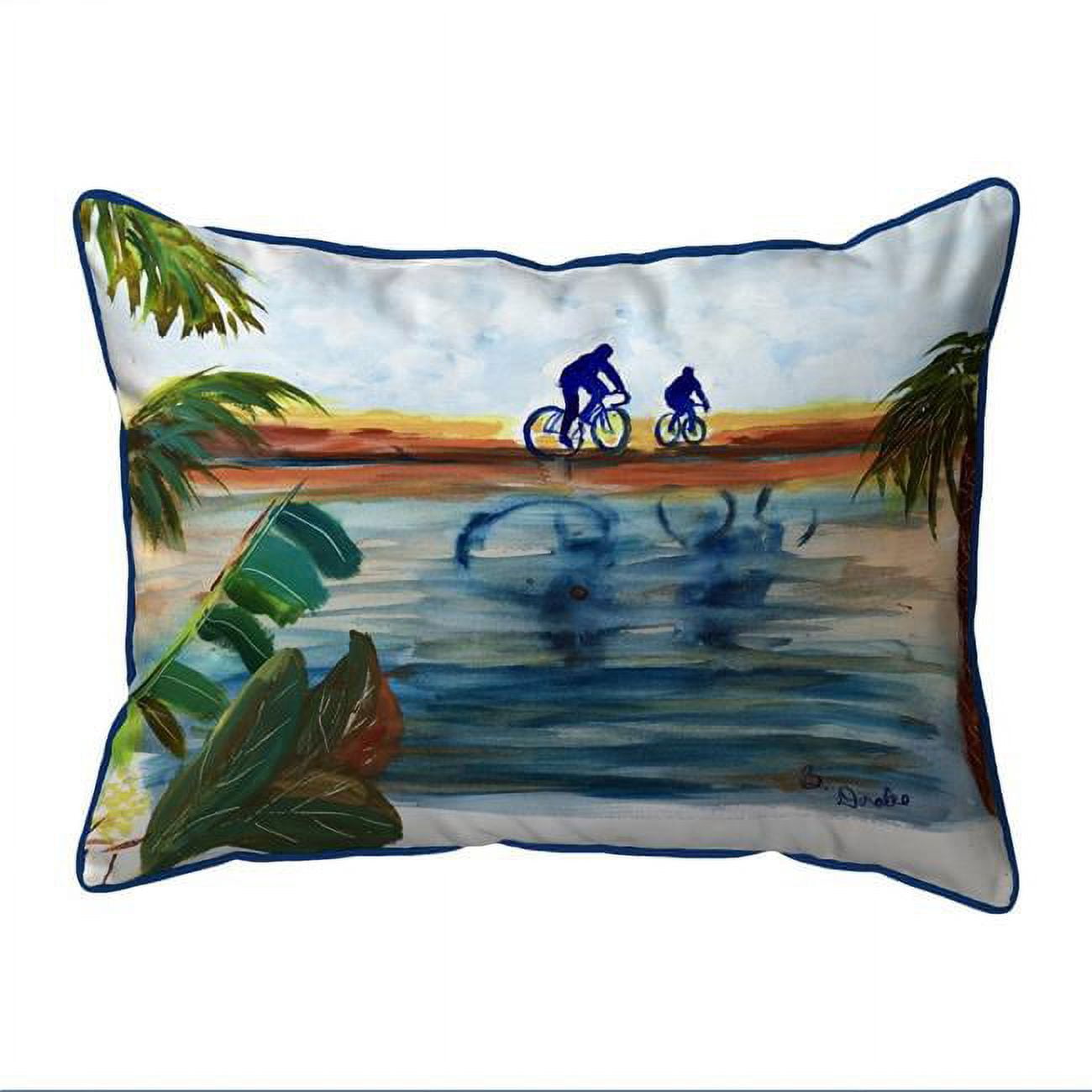 16 x 20 in. Two Bikers Indoor & Outdoor Pillow, Large